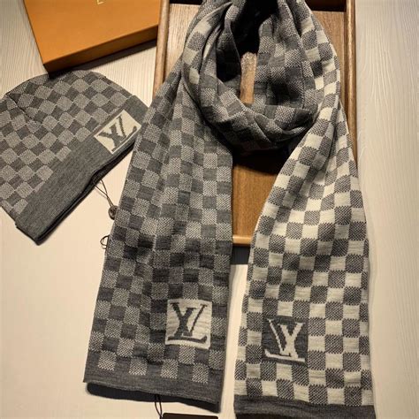 lv scarf man|louis vuitton beanie and scarf.